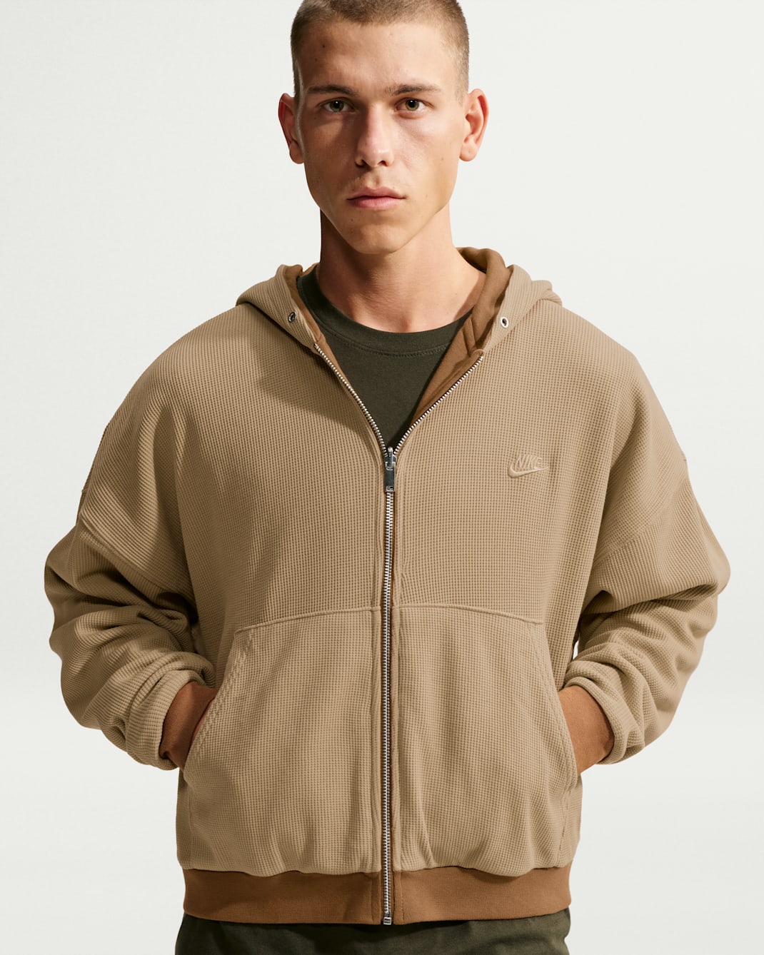 Nike Club Men's Oversized Fleece Full-Zip Reversible Hoodie