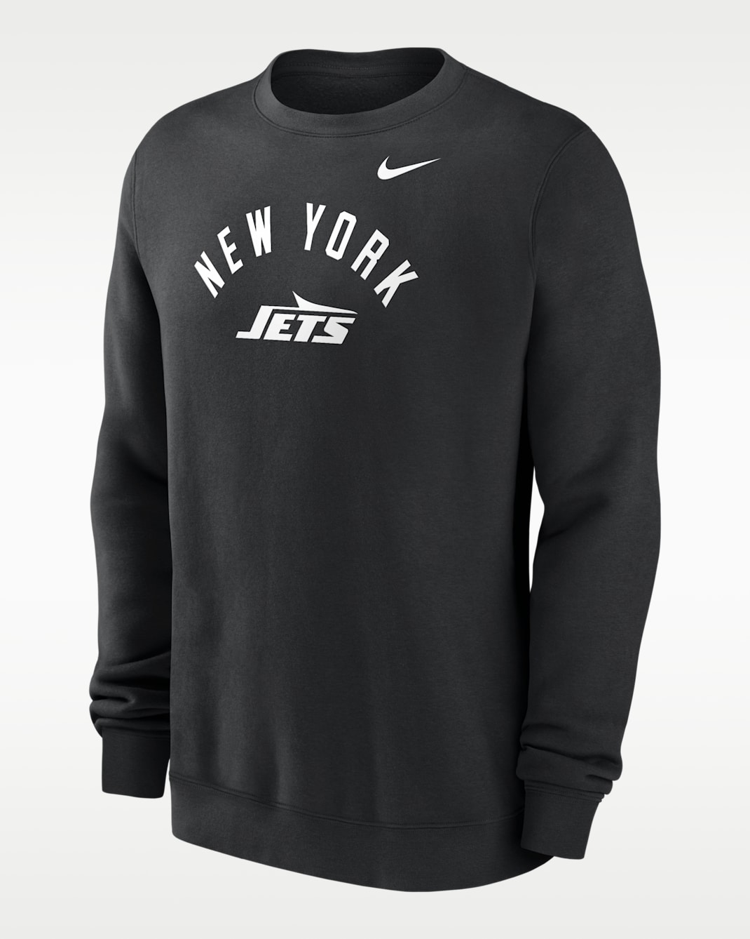 New York Jets Club Men's Nike NFL Pullover Crew - Black