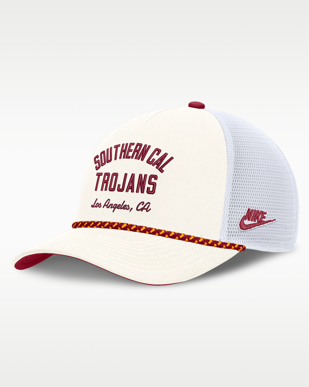 USC Denim Men's Nike College Trucker Adjustable Hat - White
