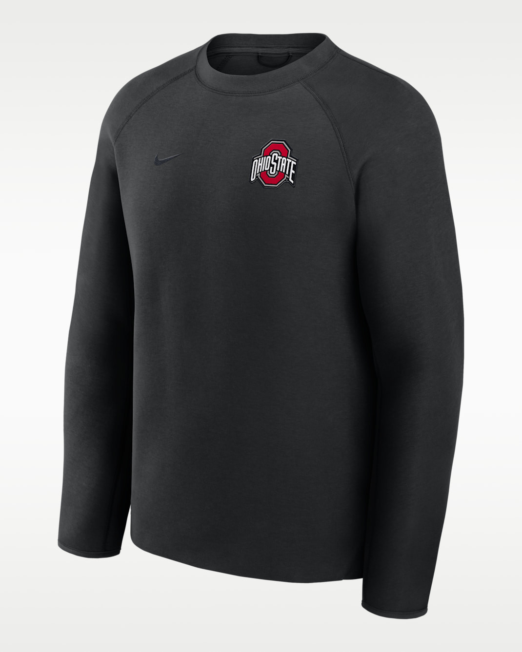 Ohio State Tech Fleece Men's Nike College Pullover Crew - Black