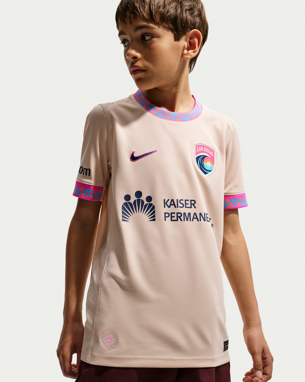 San Diego Wave FC Stadium Edition Big Kids' Nike Dri-FIT Replica Jersey - Sanddrift