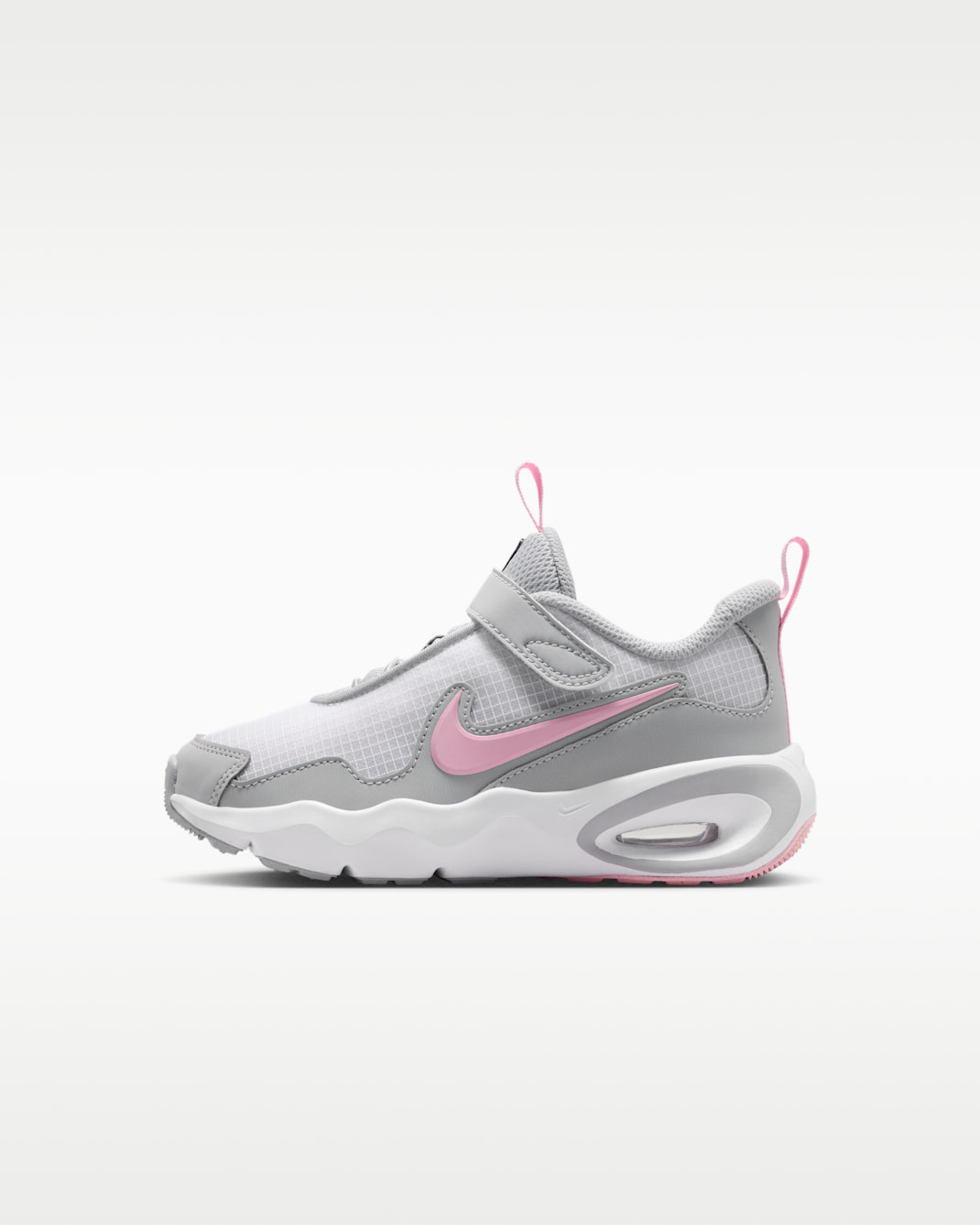 Tenis para niños de preescolar Nike Air Max Nova - Blanco/Gris lobo/Rosa perla/Rosa suave medio