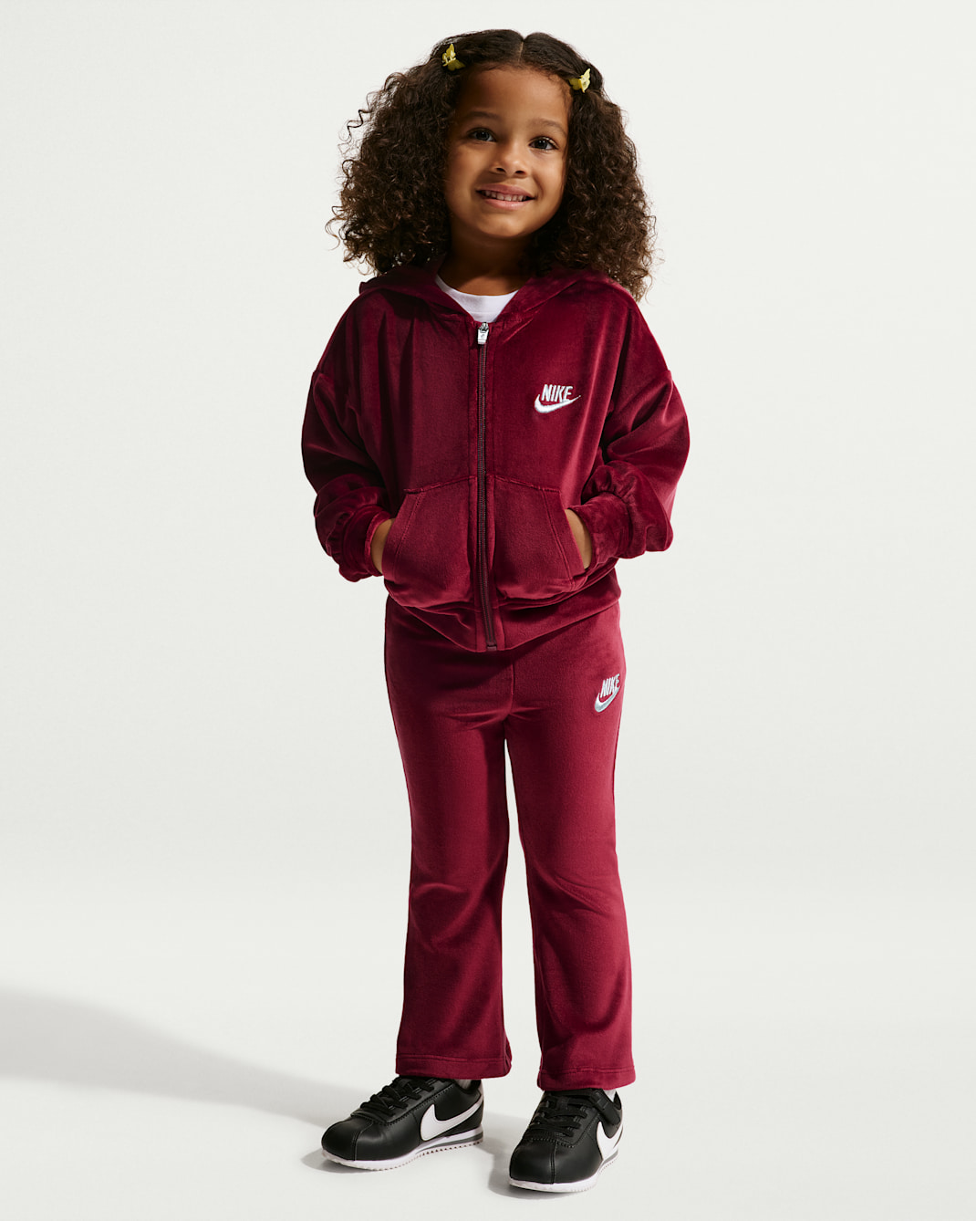 Nike Toddler 2-Piece Velour Flared Leggings Set - Team Red