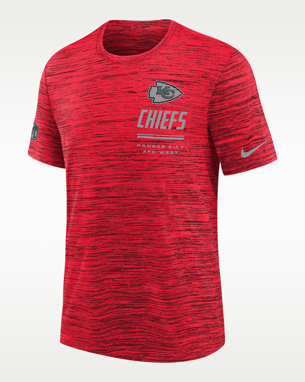 Kansas City Chiefs Sideline Team Issue Velocity Big Kids' Nike Dri-FIT NFL T-Shirt - Red