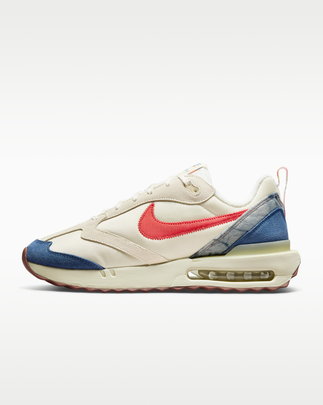 Nike Air Max Dawn Men's Shoes - Coconut Milk/Fossil/Mystic Navy/Track Red