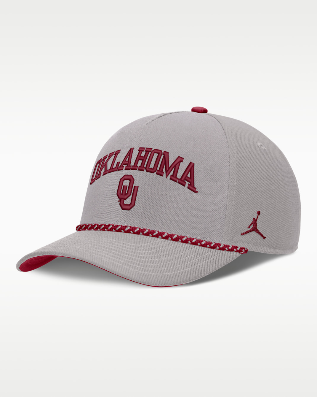 Oklahoma Primetime Rise Rope Men's Jordan Brand College Adjustable Hat - Grey