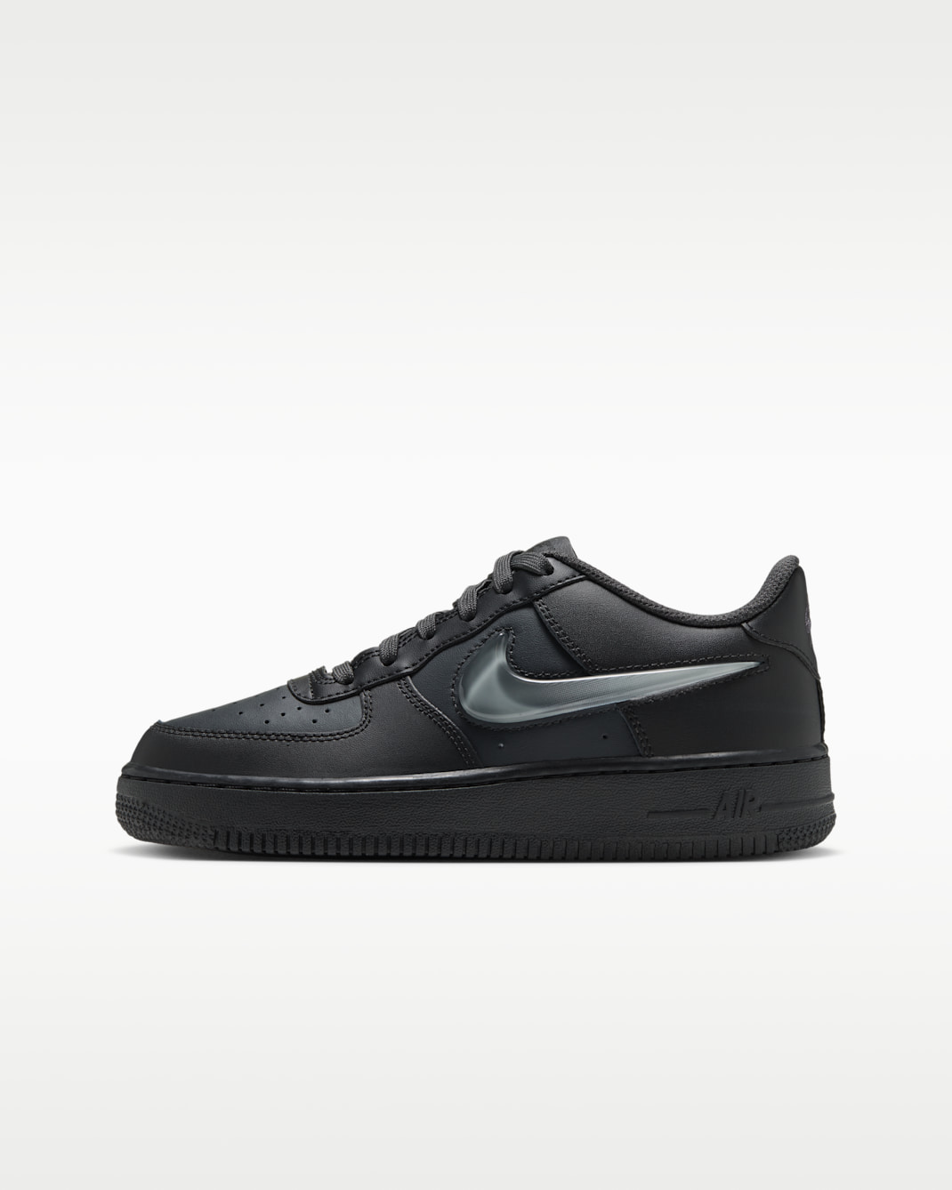 Nike Air Force 1 Older Kids' Shoes - Black/Anthracite/Pure Platinum/Smoke Grey