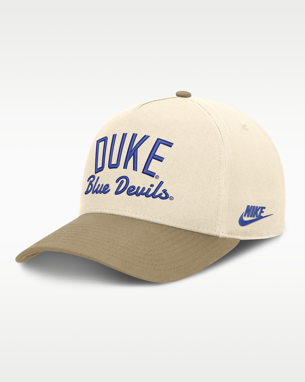 Duke Legacy Rise Men's Nike College A-Frame Adjustable Hat - Natural/Classic Beige