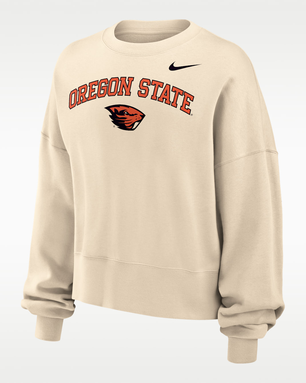 Oregon State Phoenix Fleece Women's Nike College Crew-Neck Sweatshirt - Natural