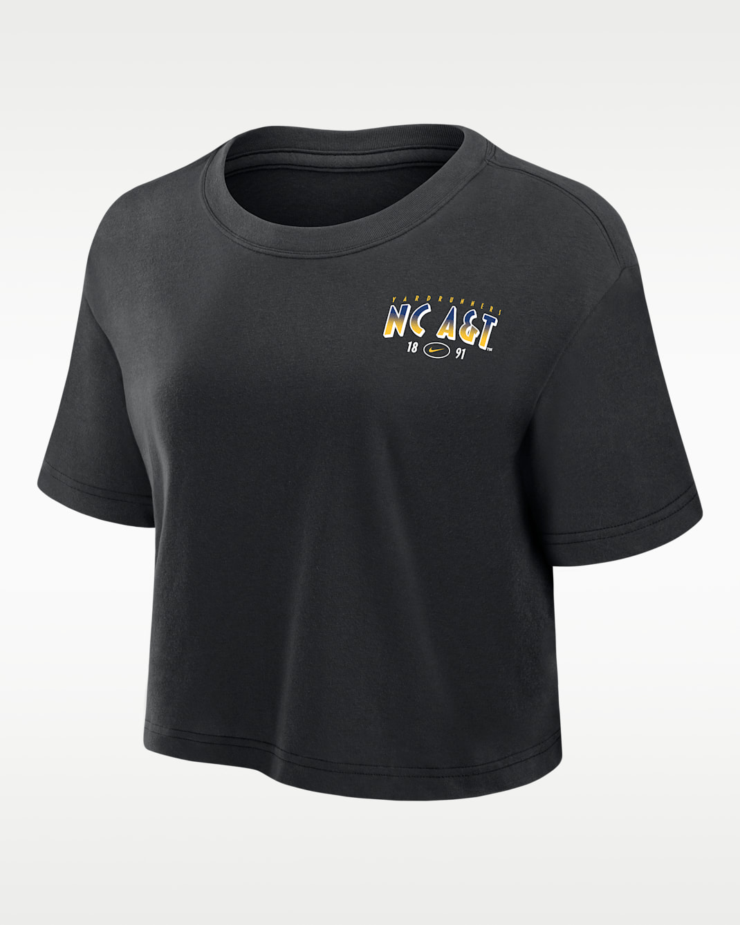 Nike College (North Carolina A&T University) Women's Dri-FIT Cropped T-Shirt - Black