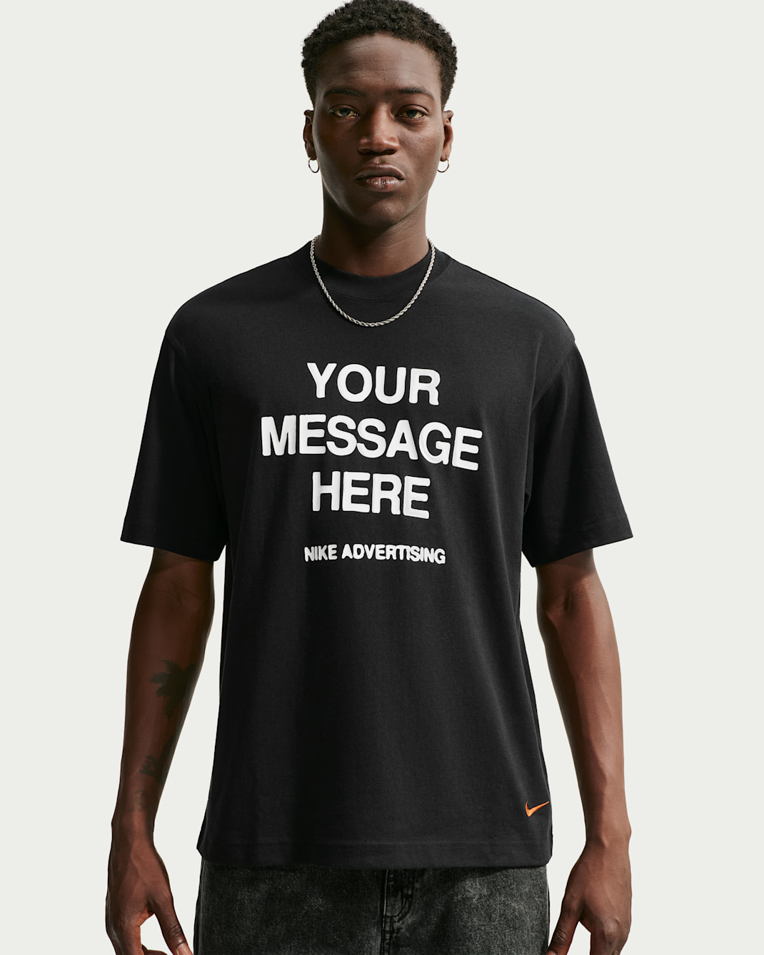 Playera Nike "Your Message Here" - Negro