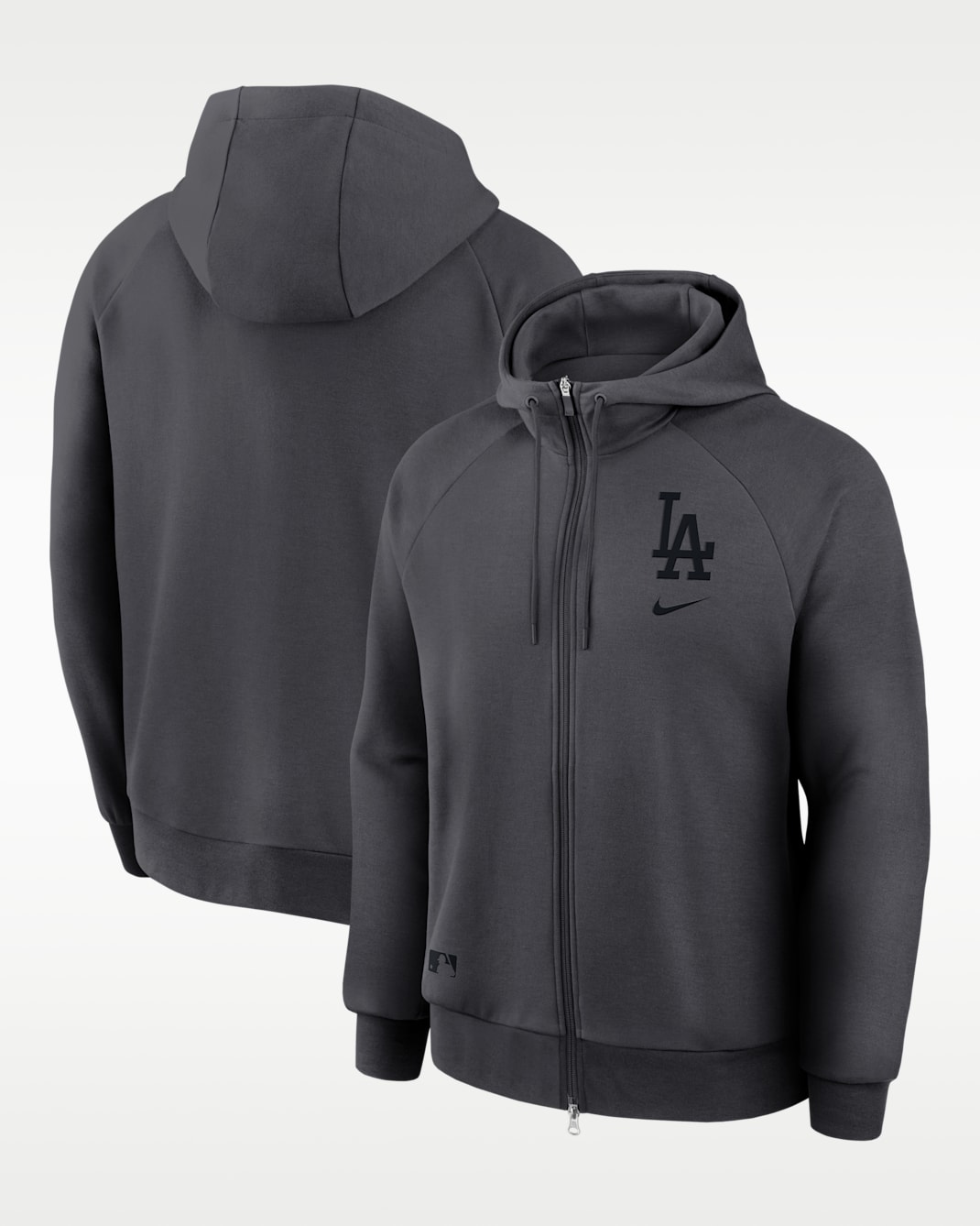 ロサンゼルス ドジャース オーセンティック コレクション メンズ ナイキ ドライフィット MLB フルジップ パーカー - アンスラサイト/アンスラサイト
