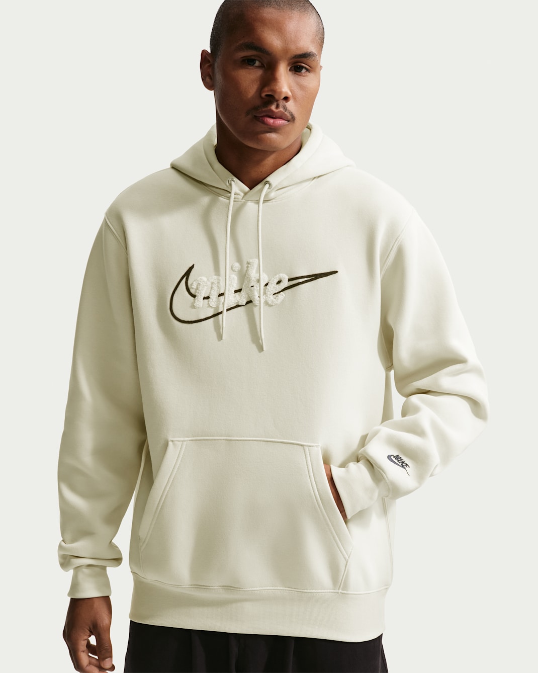 Nike Sportswear Club Men's Fleece Hoodie - Light Khaki/Light Khaki/Obsidian