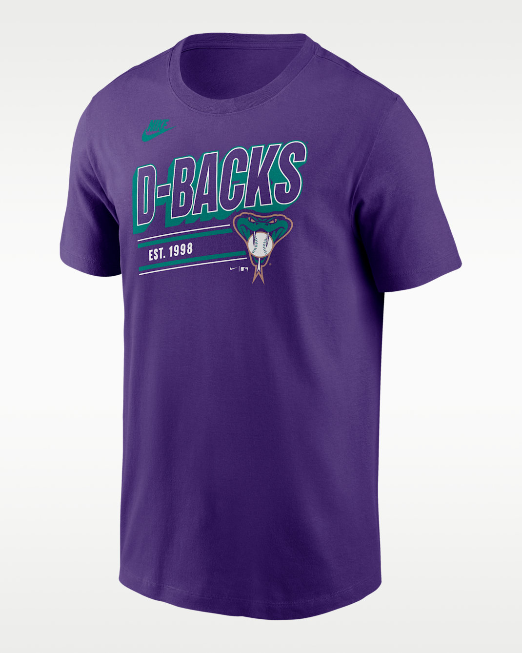 Playera Nike de la MLB para hombre Arizona Diamondbacks Cooperstown Retro - Morado cancha