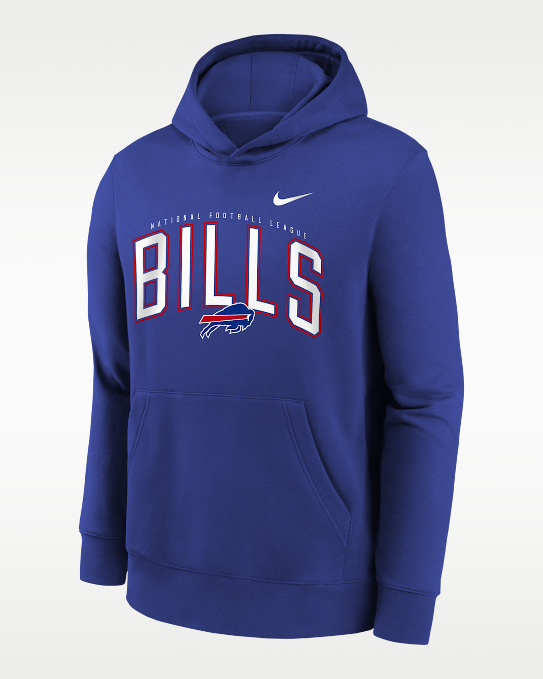 Buffalo Bills Essentials Club Logo Arch Big Kids' Nike NFL Pullover Crew - Royal