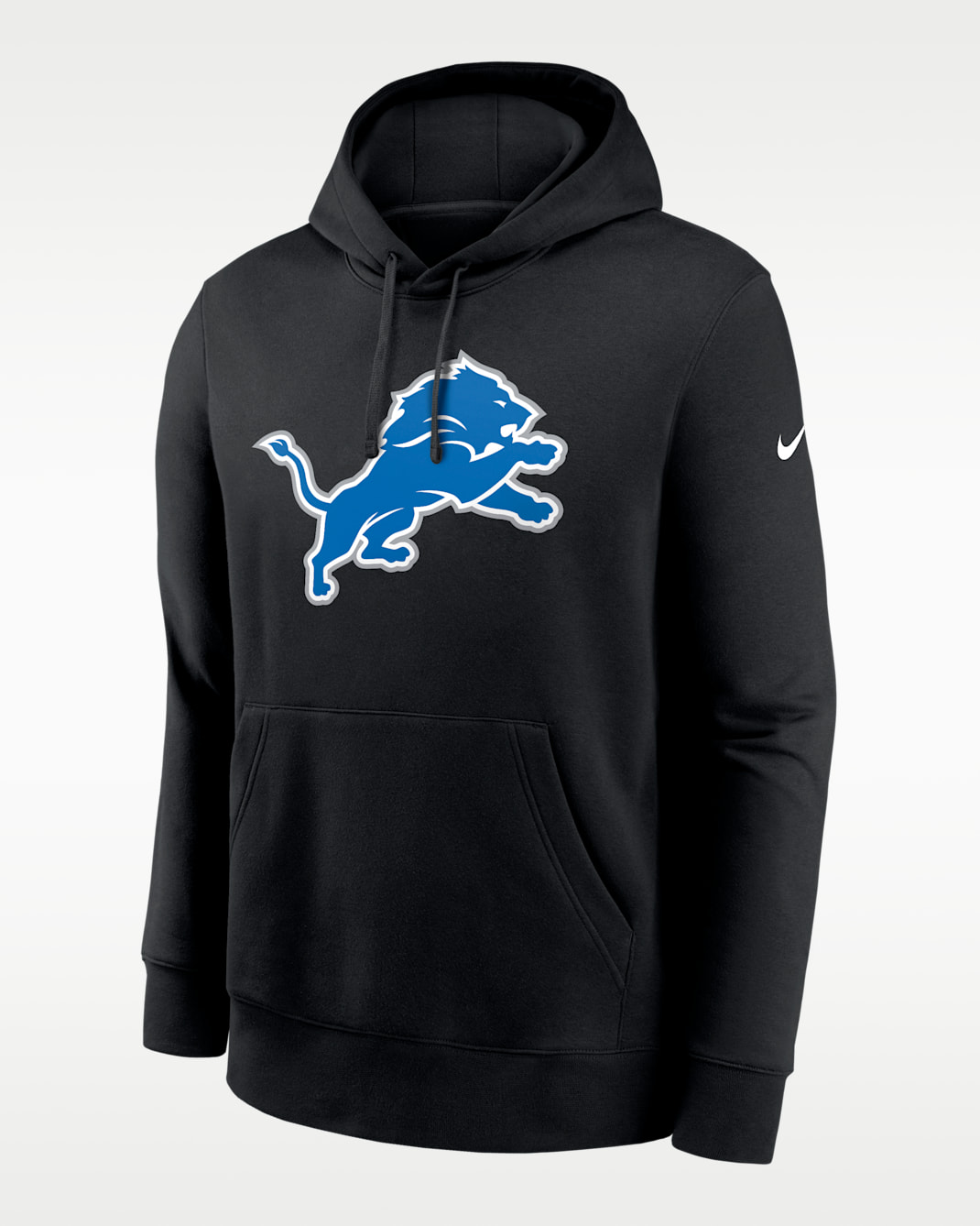 Detroit Lions Club Logo Men's Nike NFL Pullover Hoodie - Black