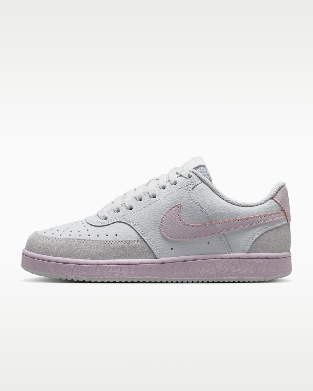 Nike Court Vision Low Suede Women's Shoes - Off White/Bleached Lilac