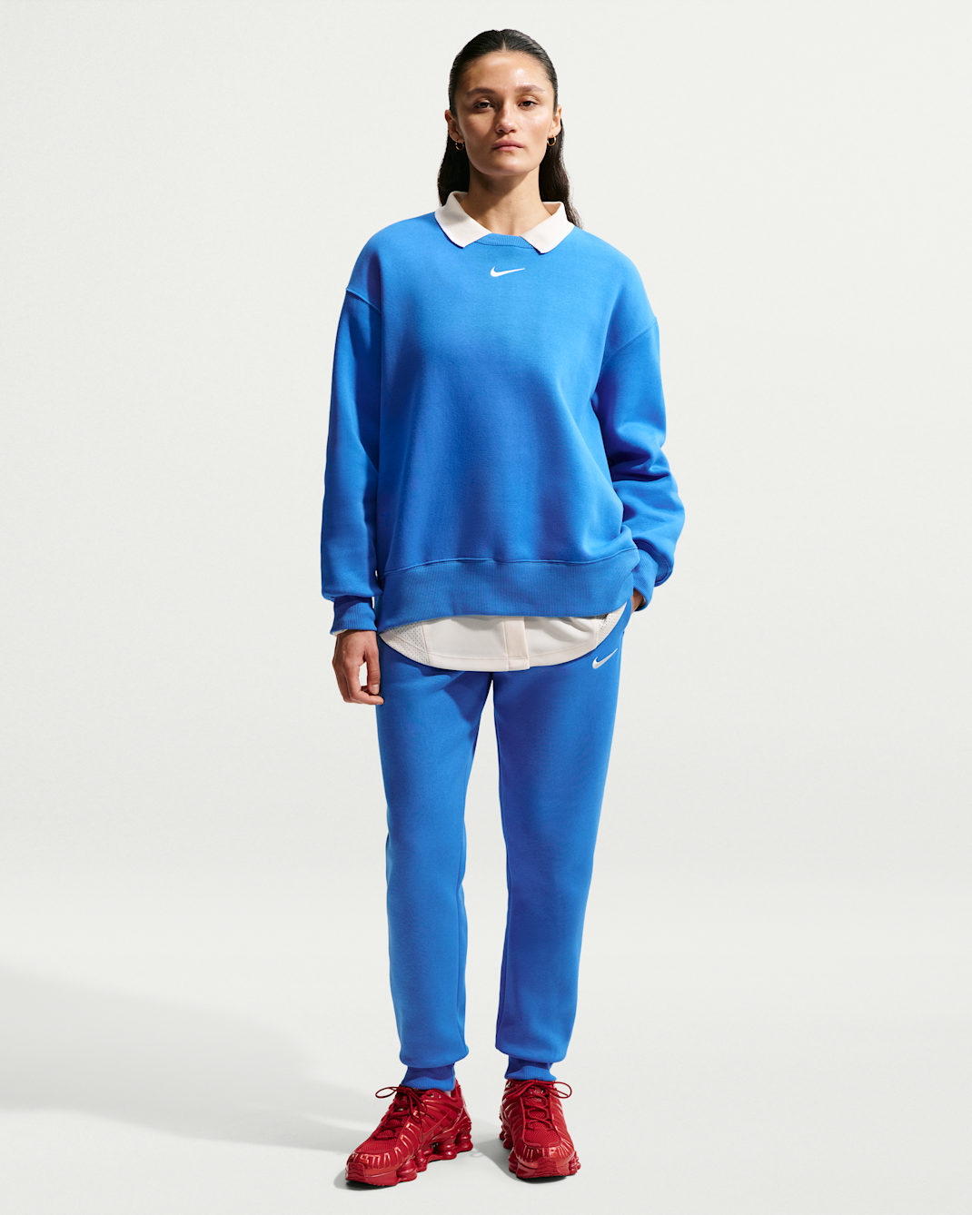 Nike Sportswear Phoenix Fleece Women's Mid-Rise Sweatpants - Light Photo Blue/Sail