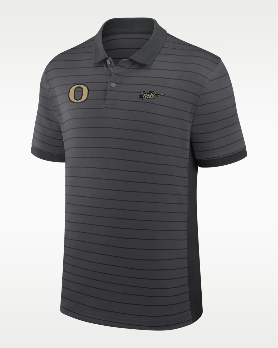 Oregon Victory Stripe Men's Nike Dri-FIT College Polo - Anthracite