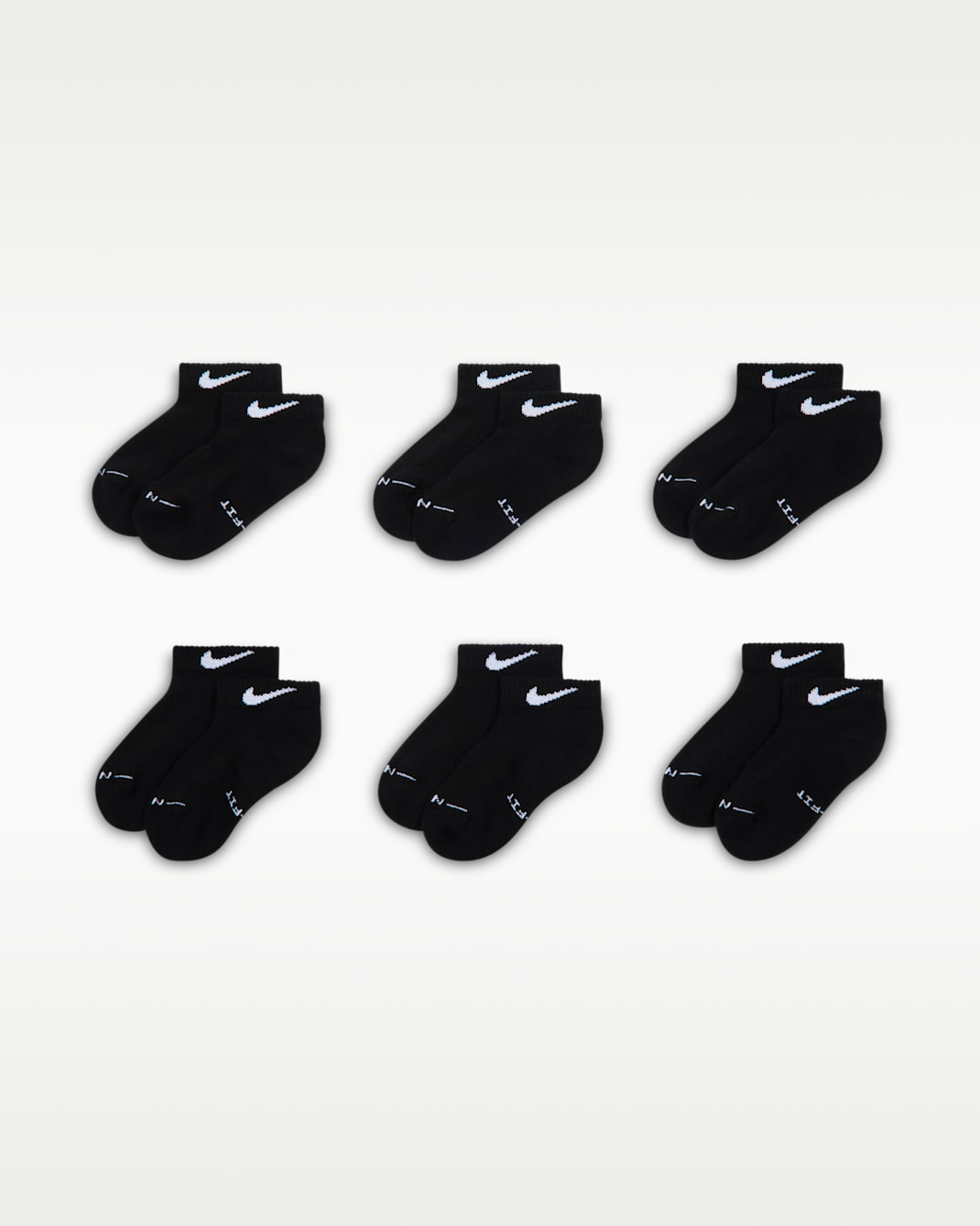 Nike Kids' Dri-FIT Elevated Everyday Low Socks (6 Pairs)