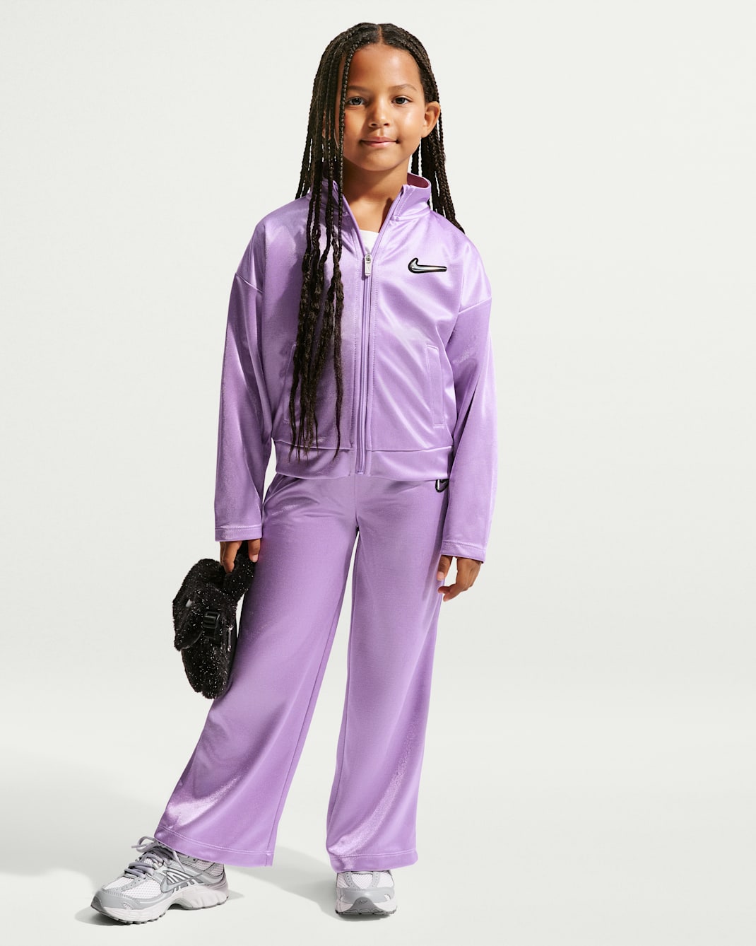 Nike Little Kids' Swoosh Sparkle 2-Piece Track Set - Violet Star