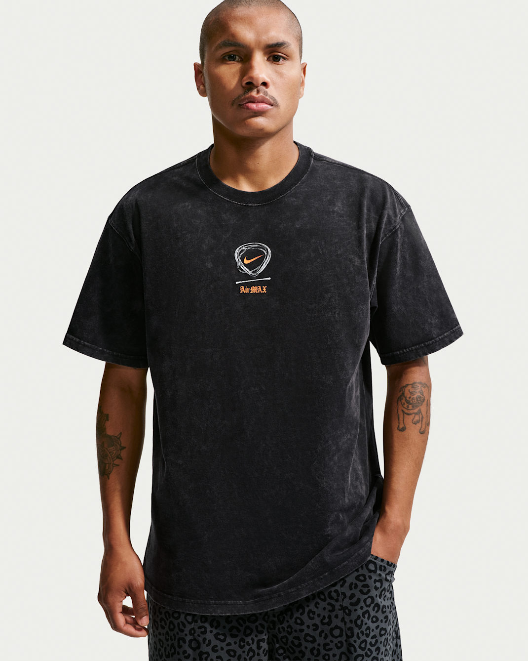 Nike Sportswear Men's T-Shirt - Black/Bright Citrus