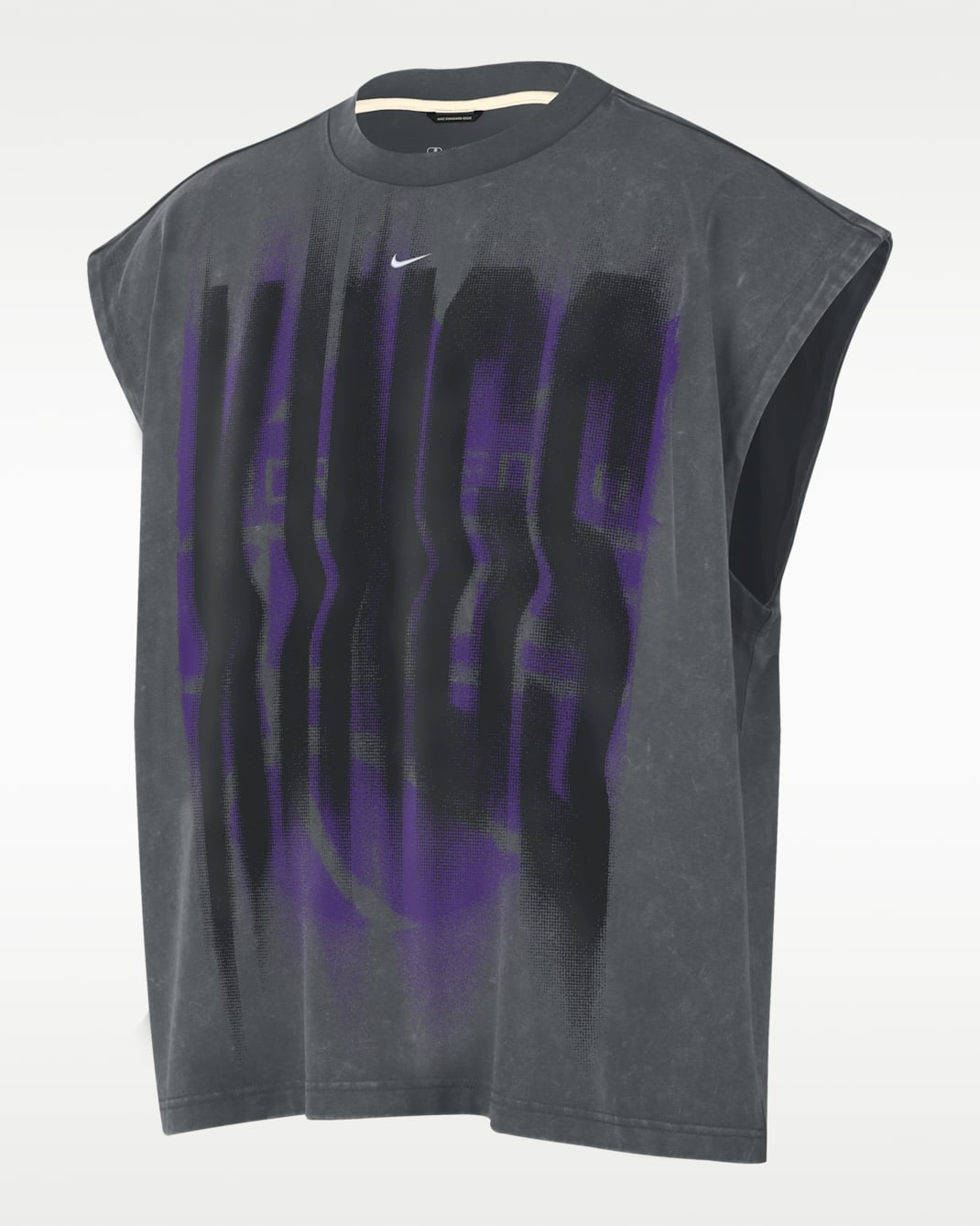 Camiseta de básquetbol sin mangas para hombre Sacramento Kings Standard Issue - Gris hierro/Blanco