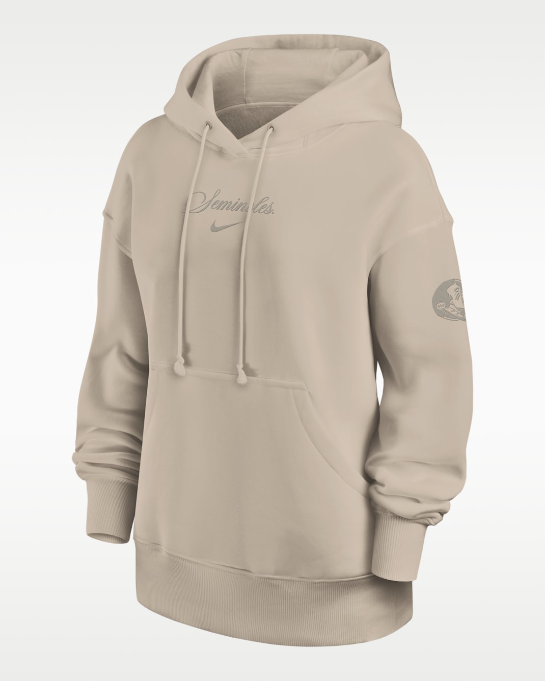 Florida State Neutral Stance Collection Phoenix Women's Nike College Oversized Pullover Hoodie - Tan/Beige