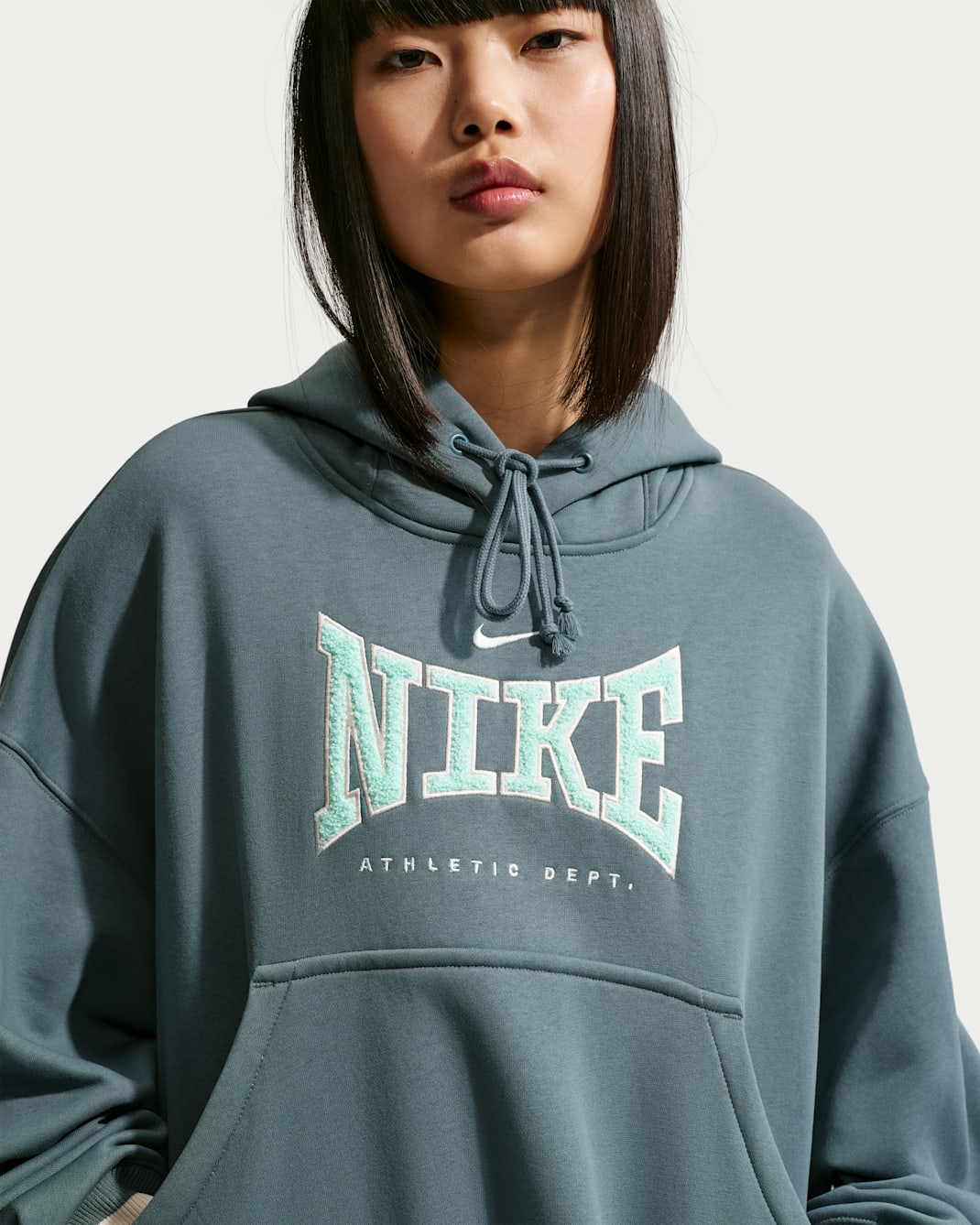 Nike Sportswear Phoenix Fleece Women's Oversized Hoodie - Mineral Slate/Barely Green