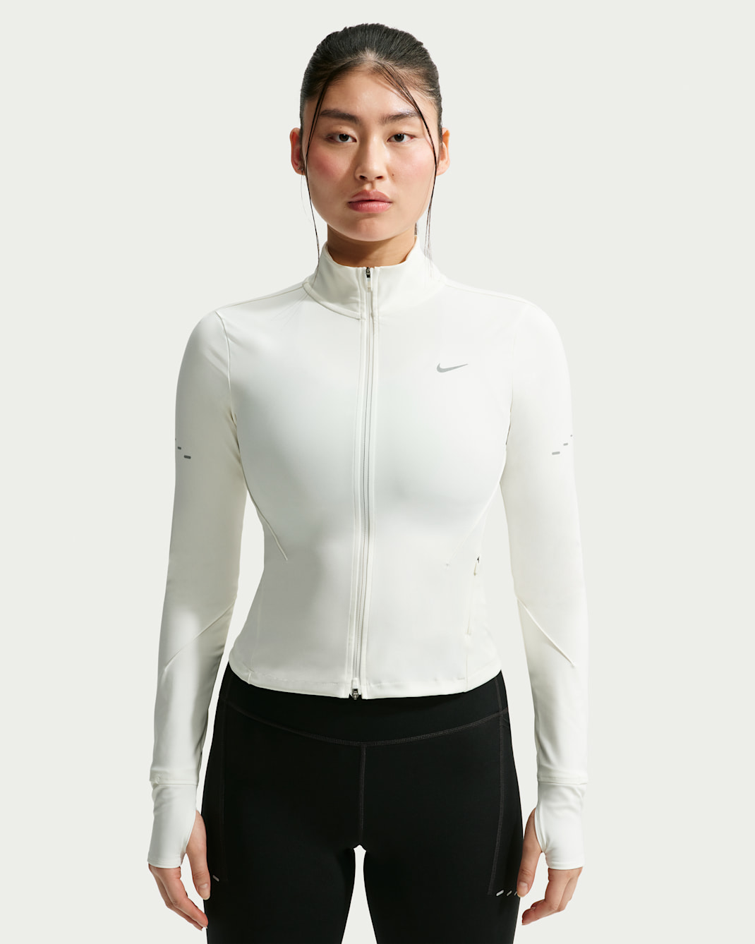 Nike Swift Women's Dri-FIT Full-Zip Running Jacket - Sail