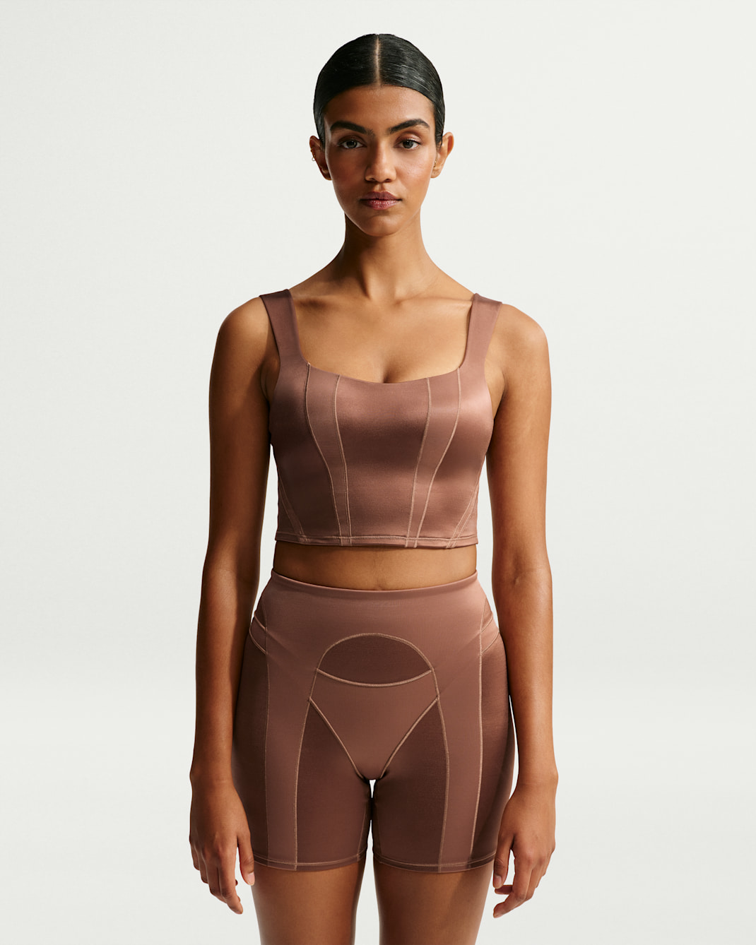 NikeSKIMS Satin Shine Camiseta de tirantes corta - Mujer - NSKM Carob Brown