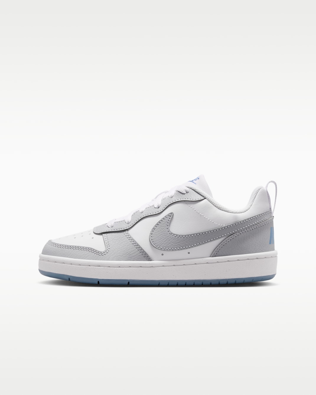 Nike Court Borough Recraft SE Big Kids' Shoes - White/Work Blue/Wolf Grey