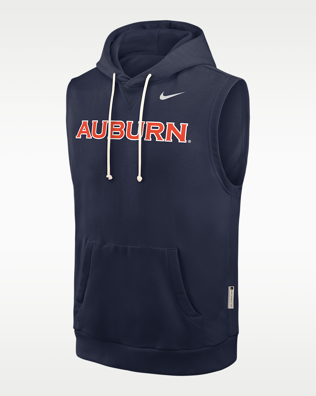 Auburn Sideline Men's Nike Dri-FIT College Sleeveless Pullover Hoodie - College Navy