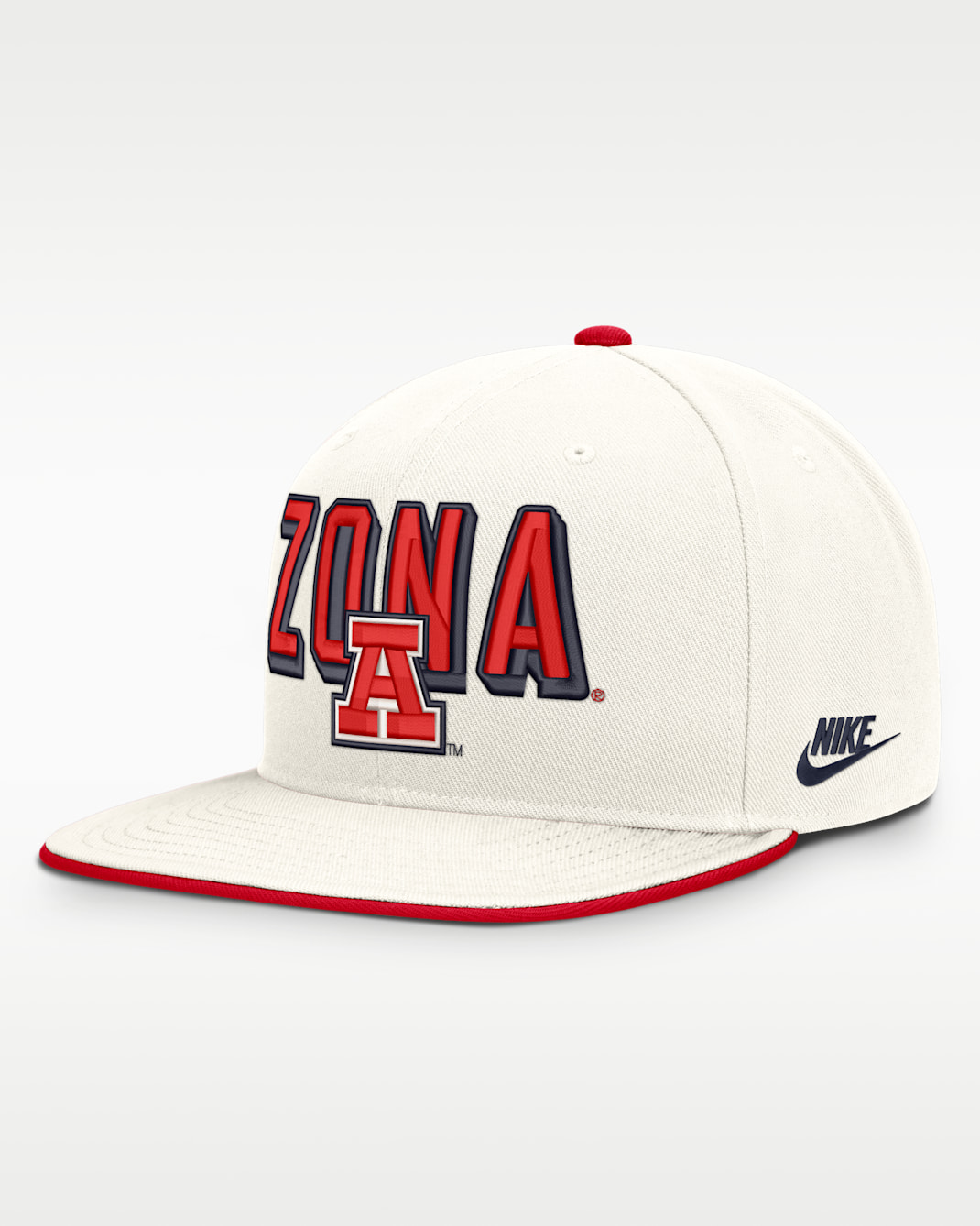 Arizona Legacy Letter & Mascot Pro Men's Nike Dri-FIT College Adjustable Hat - White/Red
