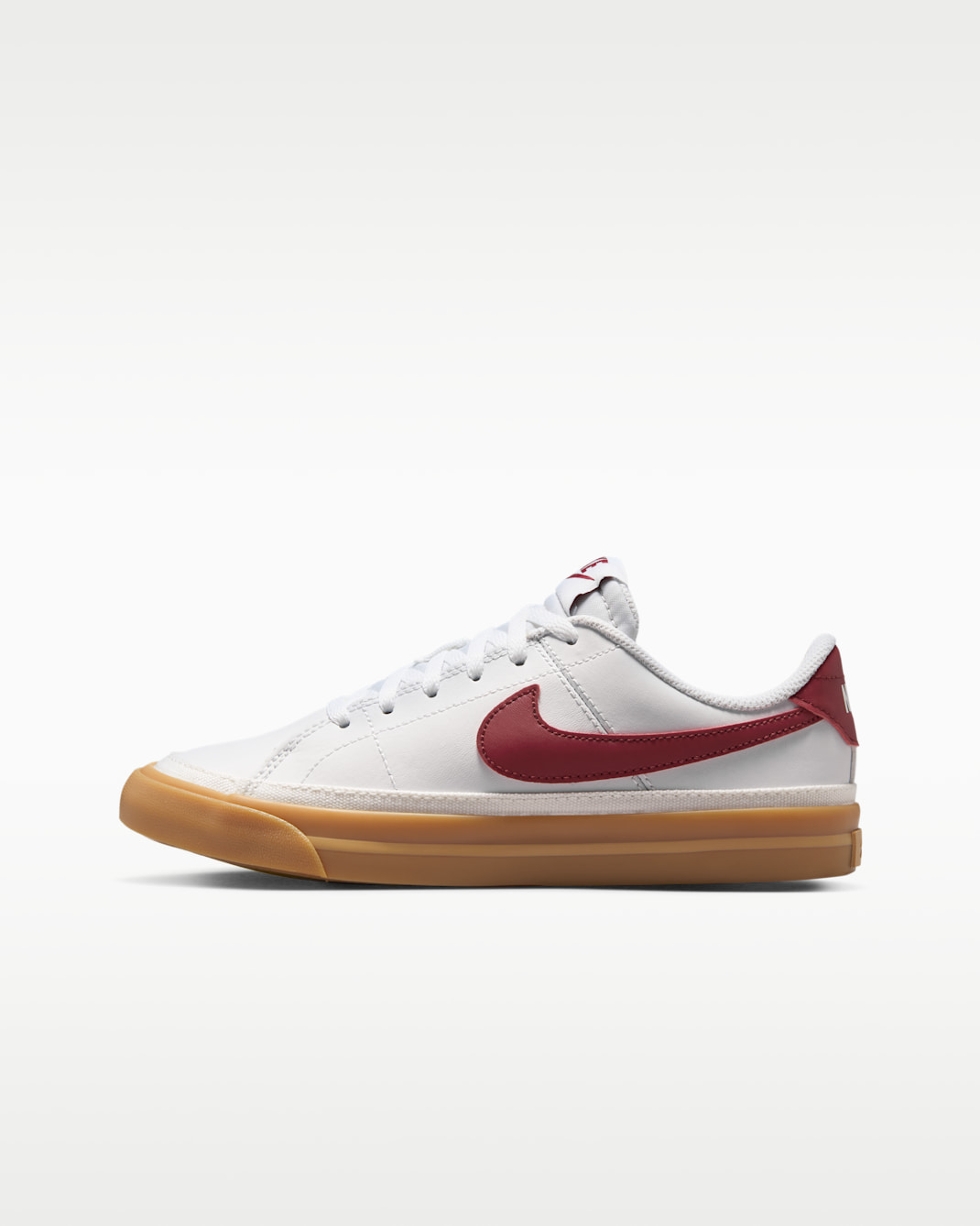 Nike Court Legacy sko til store barn - Hvit/Gum Yellow/Team Red