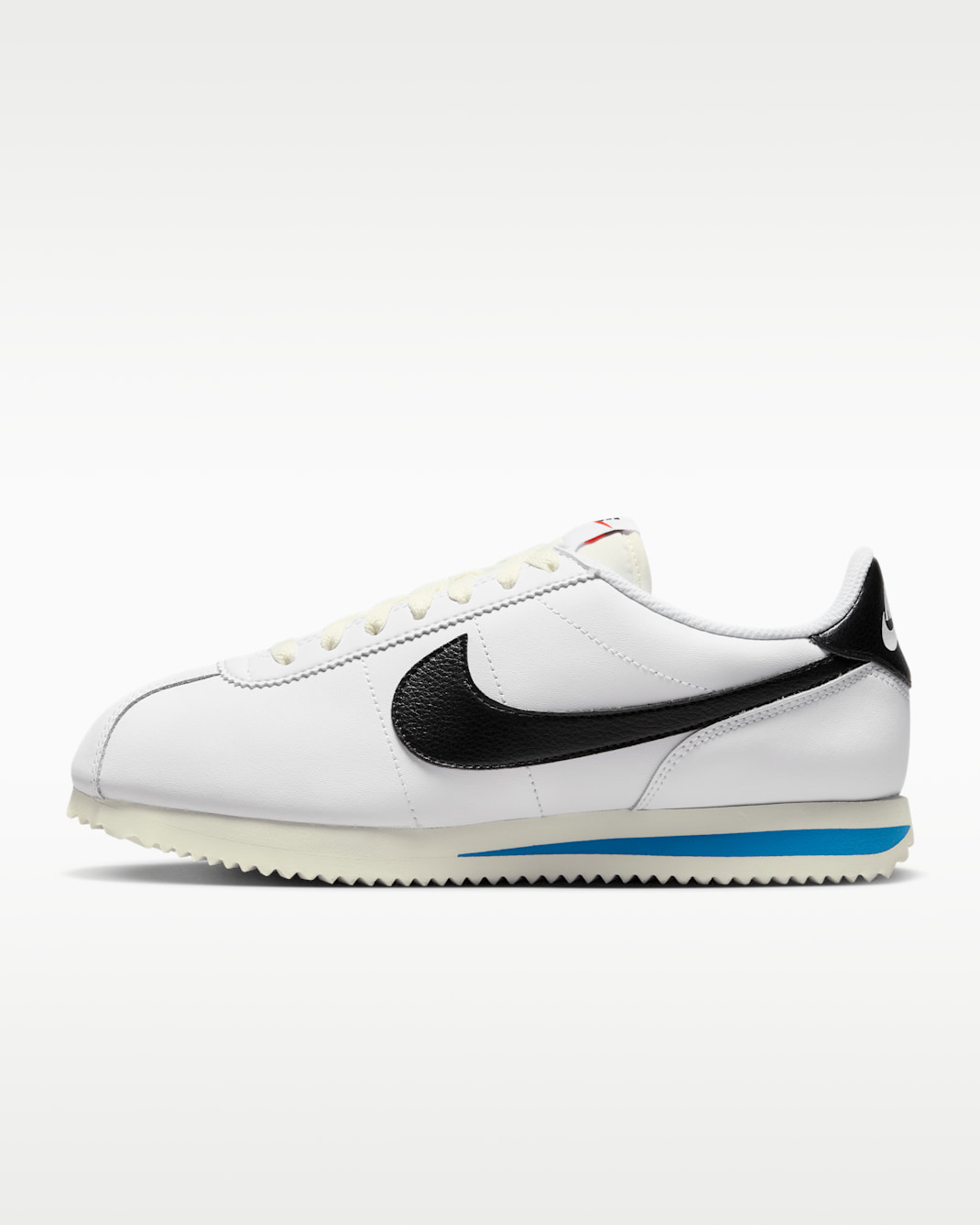 รองเท้าผู้หญิง Nike Cortez Leather - ขาว/Light Photo Blue/Sail/ดำ