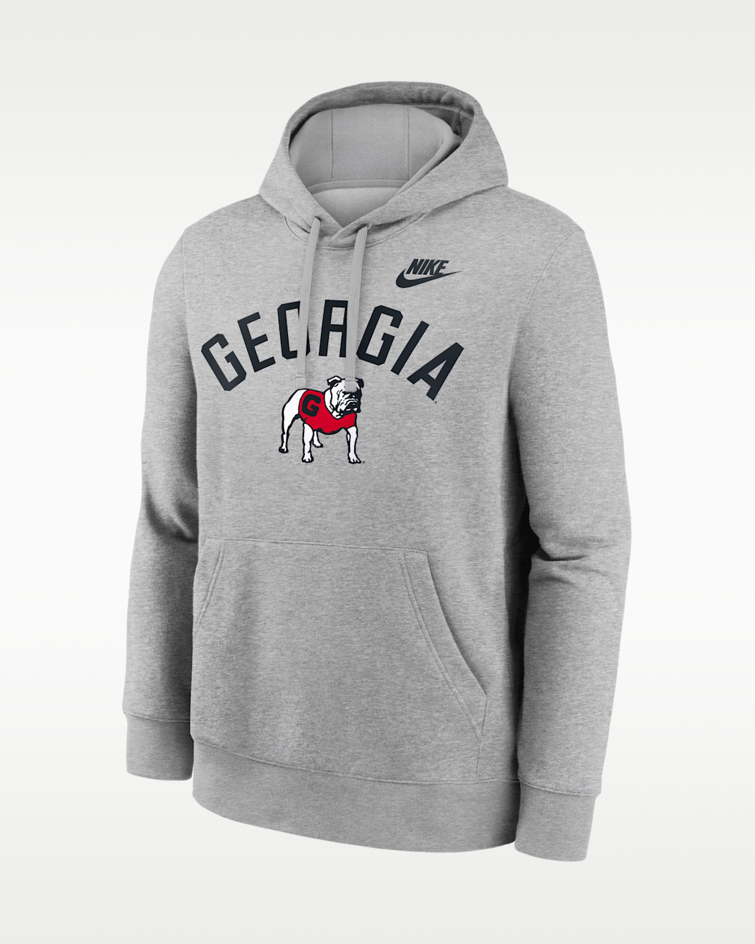 Georgia Legacy Arch Club Men's Nike College Pullover Hoodie - Grey Heather