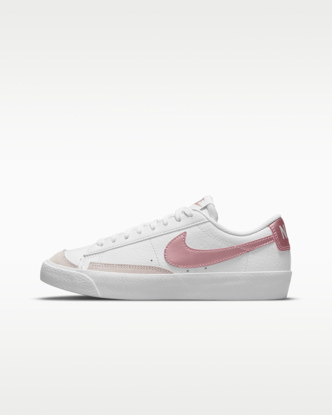 รองเท้าเด็กโต Nike Blazer Low '77 - ขาว/ขาว/Pink Glaze