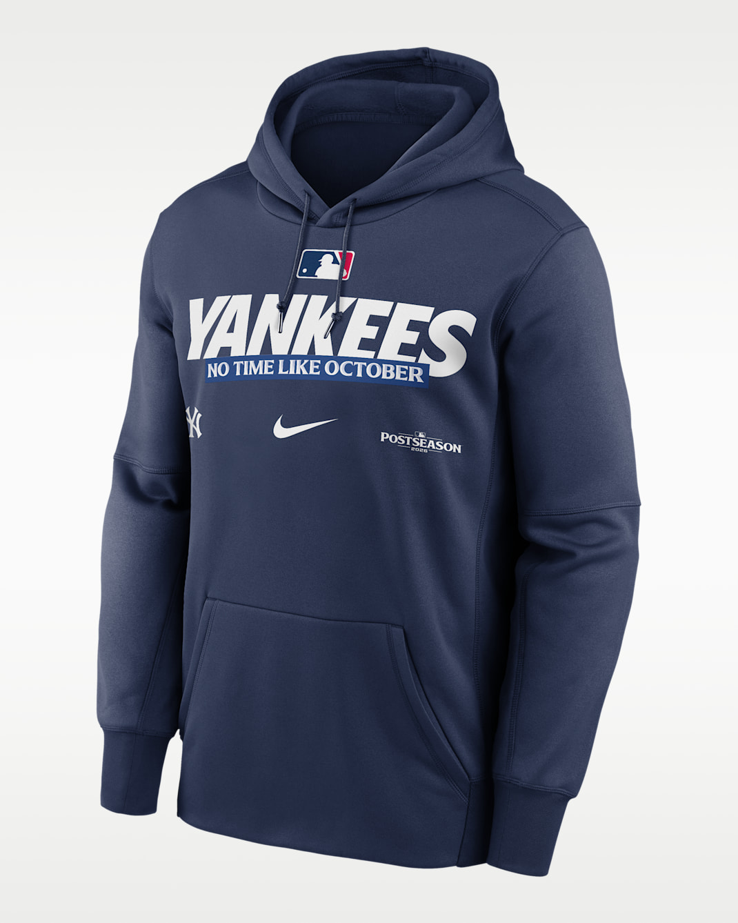 New York Yankees 2026 Postseason Authentic Collection Men's Nike Therma-FIT MLB Pullover Hoodie - Midnight Navy