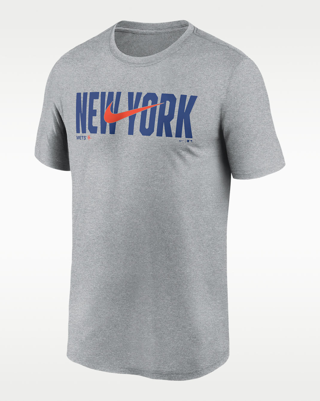 New York Mets Swoosh Legend Men's Nike Dri-FIT MLB T-Shirt - Grey Heather
