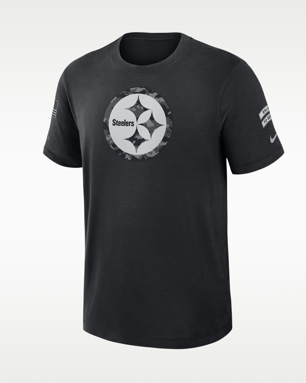 Playera Nike Dri-FIT de la NFL para hombre Pittsburgh Steelers Salute to Service Slub - Negro