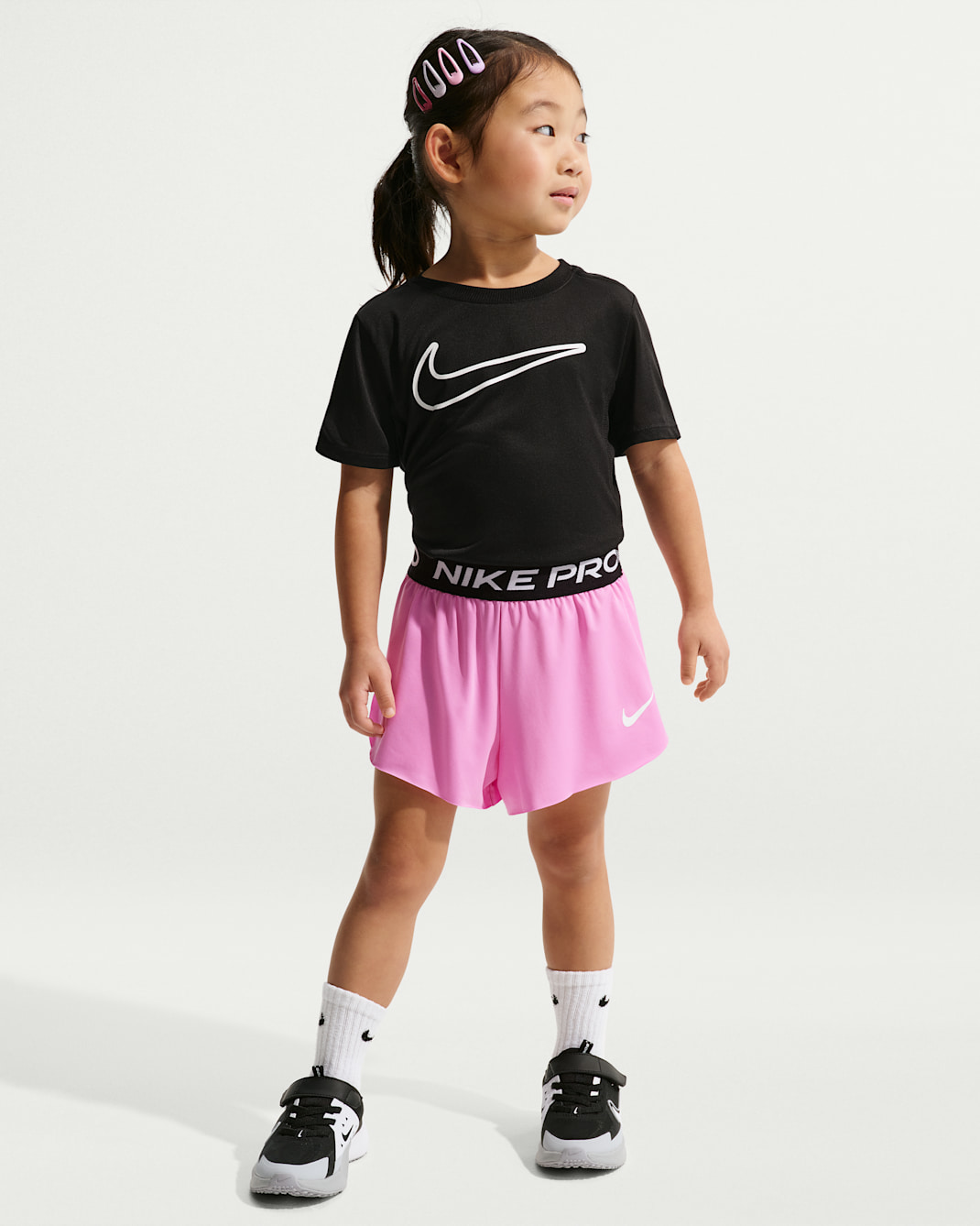 Shorts Dri-FIT 2 en 1 infantiles Nike Pro - Morado