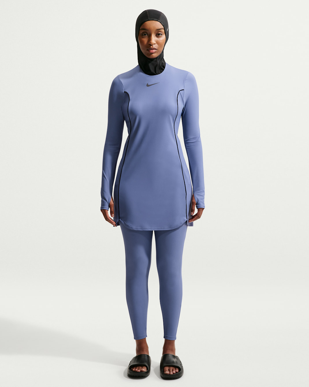 Nike Swim Victory schmale Schwimmleggings (Damen) - Slate/Weiß