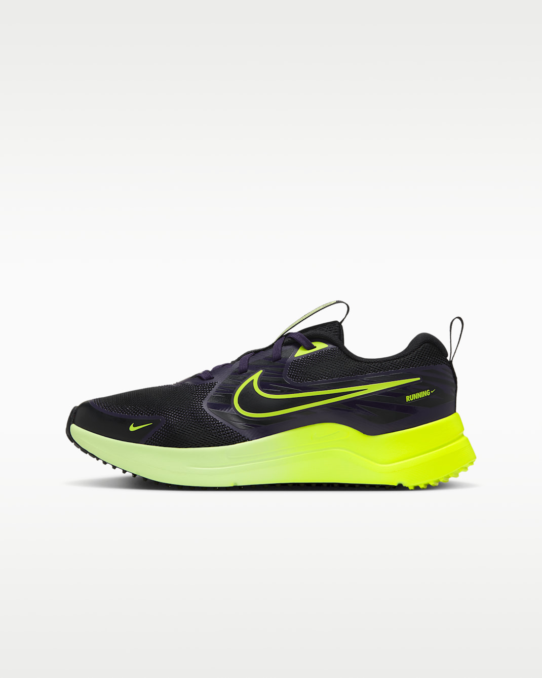 Nike Cosmic Runner Older Kids' Running Shoes - Black/Purple Dynasty/Barely Volt/Lemon Venom