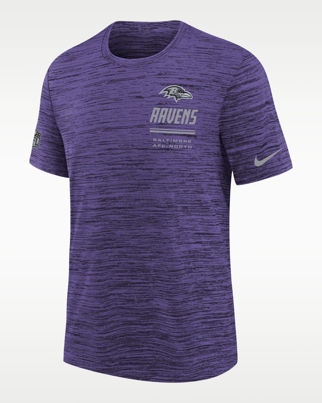 Baltimore Ravens Sideline Team Issue Velocity Big Kids' Nike Dri-FIT NFL T-Shirt - Purple