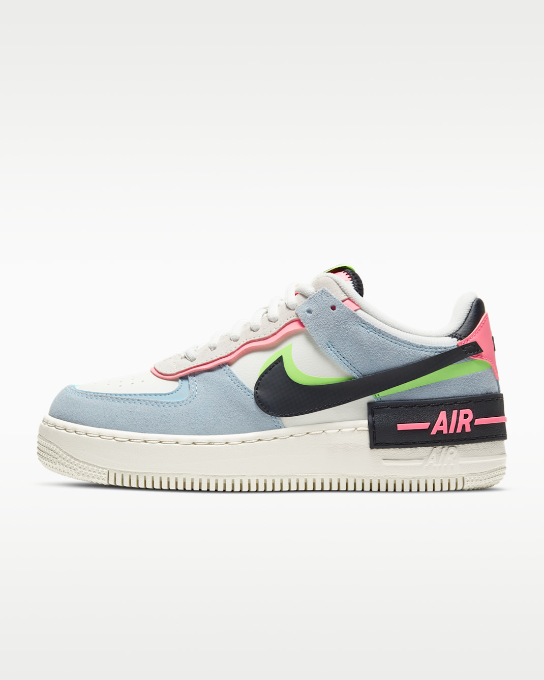 Calzado para mujer Nike Air Force 1 Shadow - Vela/Puesta de sol pulso/Azul militar claro/Negro