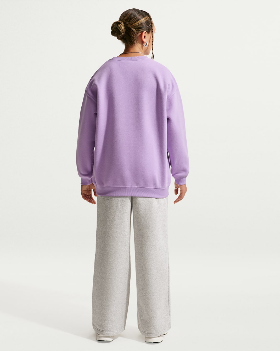 Nike Studio Fleece Big Kids' (Girls') Oversized Crew-Neck Sweatshirt
