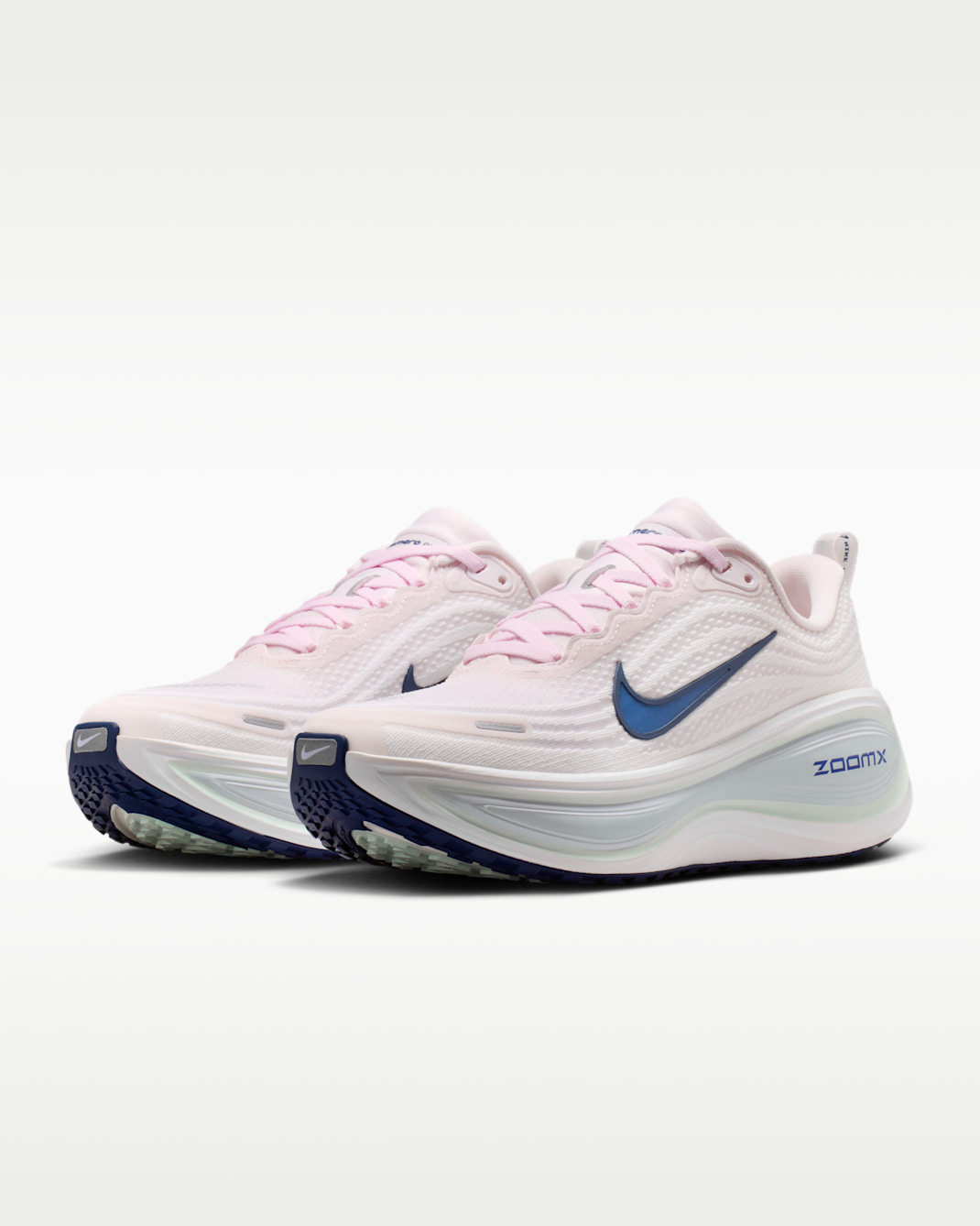 Nike Vomero Plus Women's Road Running Shoes - Pearl Pink/White/Barely Green/Midnight Navy