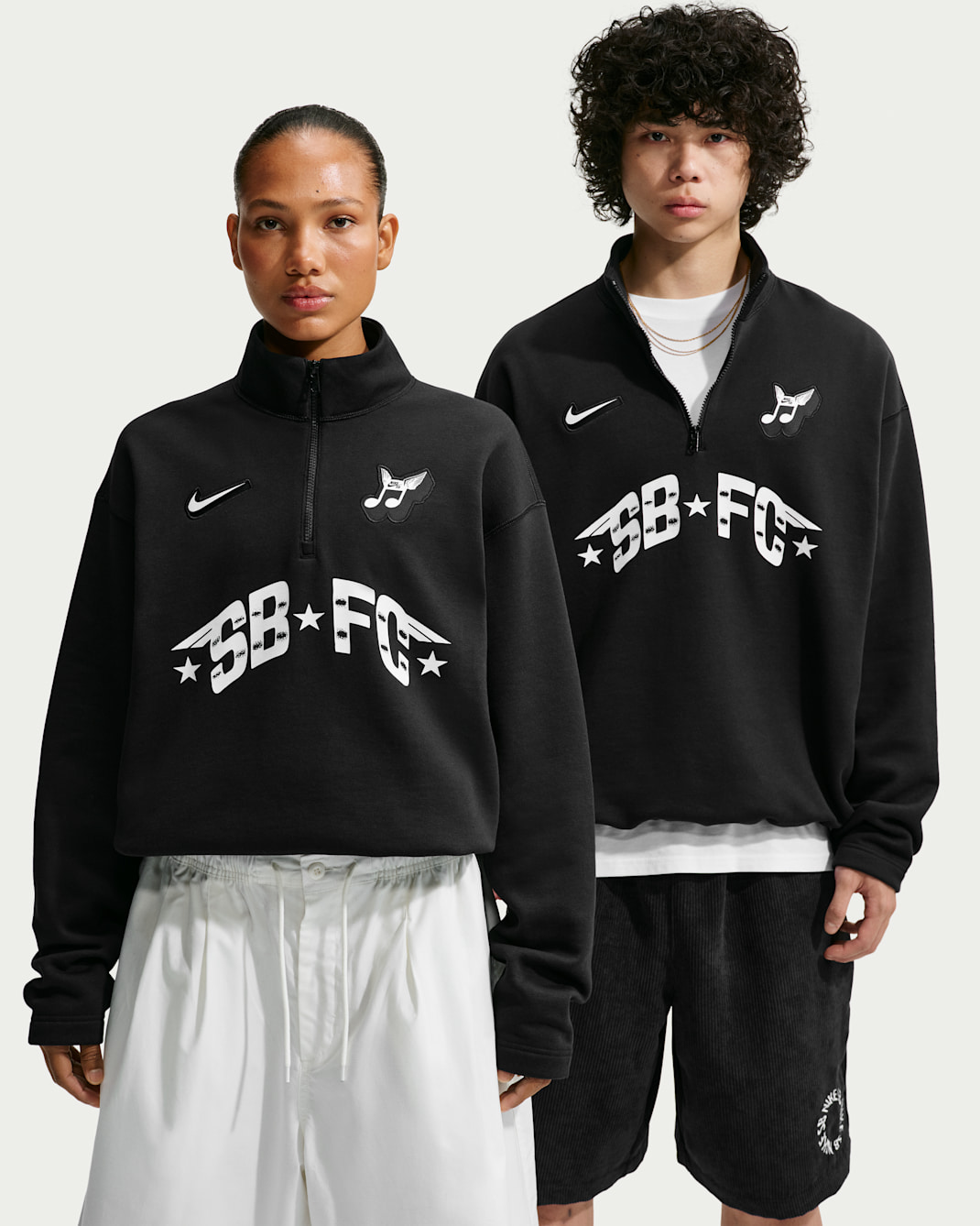 Nike SB Skate 1/2-Zip Fleece Crew-Neck Sweatshirt - Black