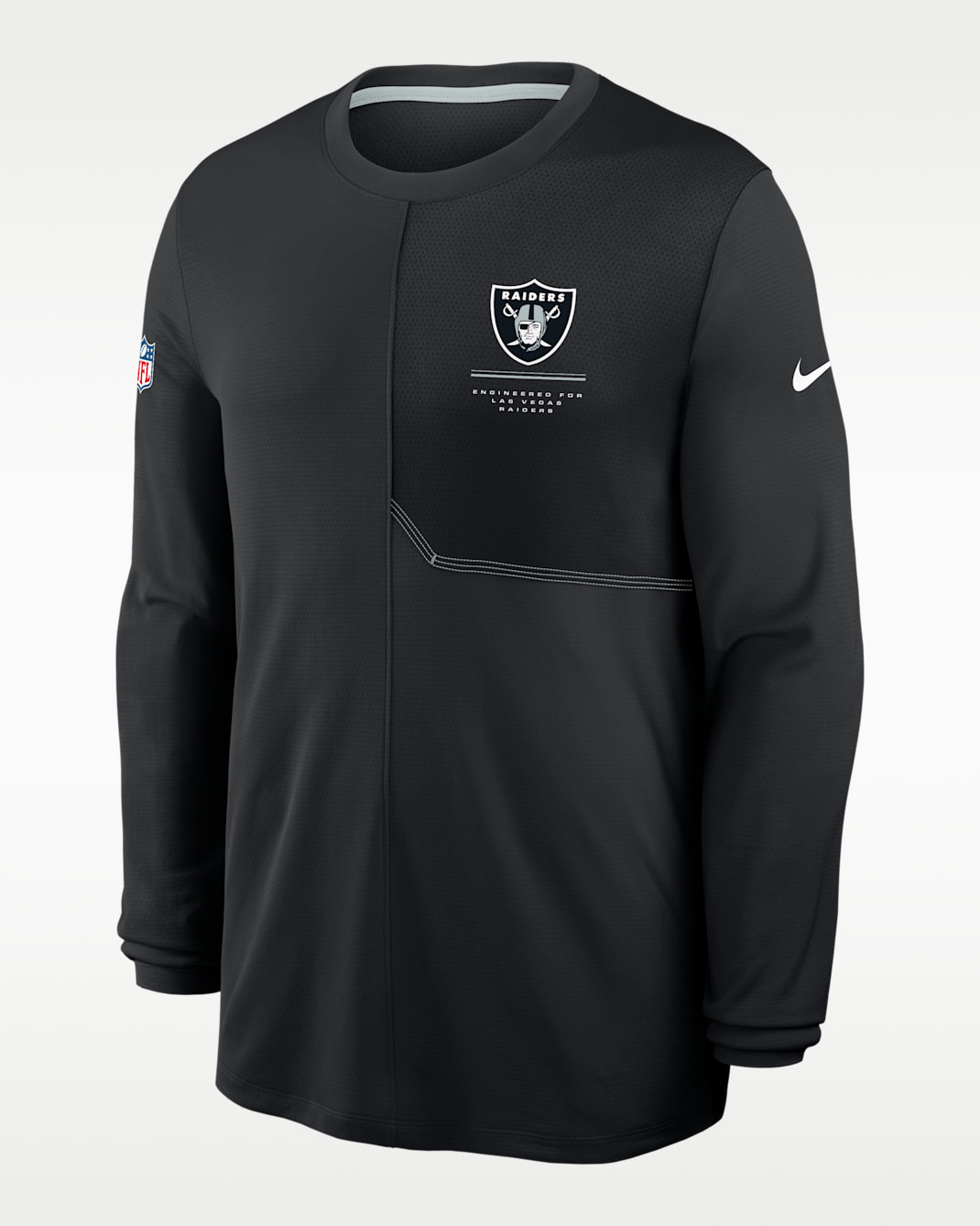 Las Vegas Raiders Sideline Coach Men's Nike Dri-FIT NFL Long-Sleeve Top - Black